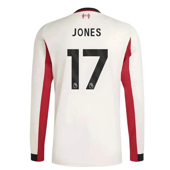 Men's 2025-2026 Liverpool Long Sleeve Away Shirt (Jones 17)