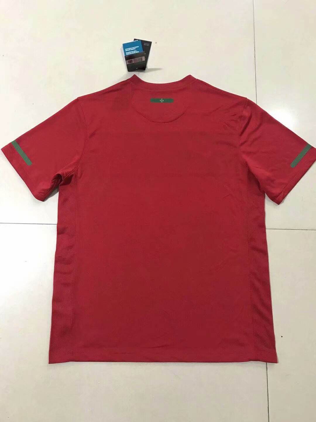 2010 SOUTH AFRICA WORLD CUP PORTUGAL HOME RED RETRO SOCCER SHIRT -