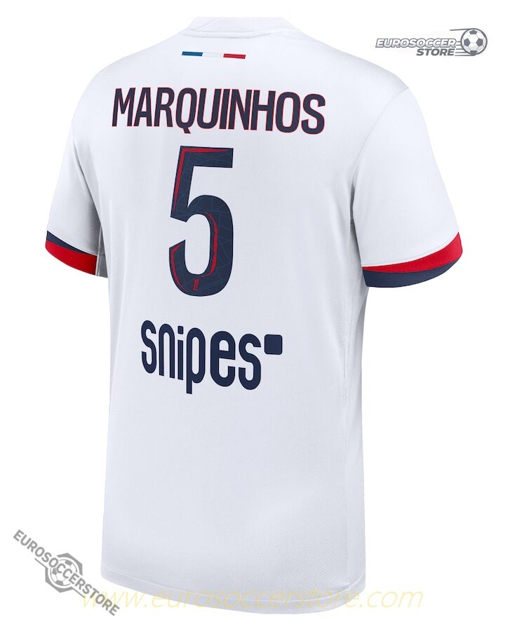 Away Jersey for Marquinhos (Number 5) of PSG in the 25-26 Season