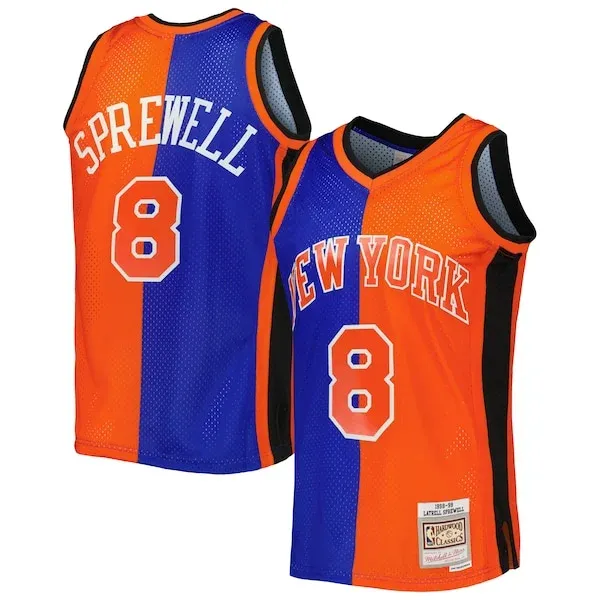 Latrell Sprewell NYK Swingman Jersey - modern Basketball - Blue