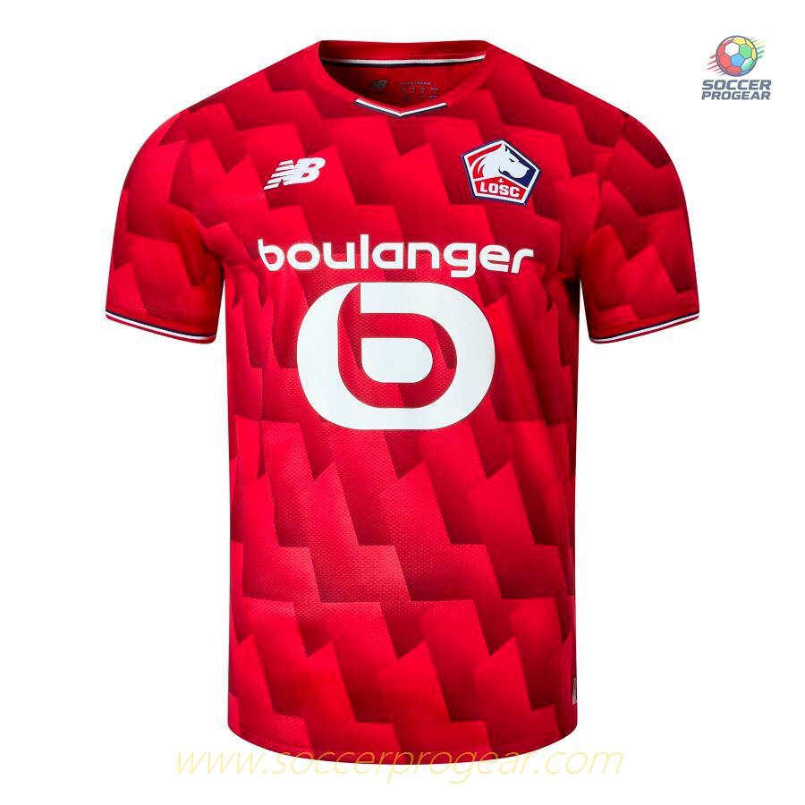 LOSC Home Soccer Jersey Set Kids Edition Soccer Football Shirt 2025-2026 Season