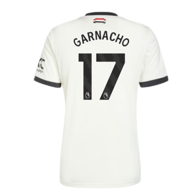 Man Utd 2024-20 Third Football Kit Garnacho Name & Number M S