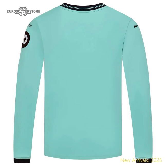 2025-2026 Wolves Long Sleeve Away Shirt (kids) - Match Day Jersey