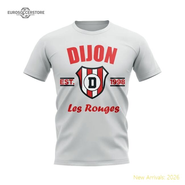 Match-Day Professional-Grade Dijon Established Football T-Shirt (White)