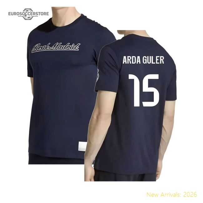 2025-2026 Real Madrid Us Tee (navy) (arda Guler 15) - Economical