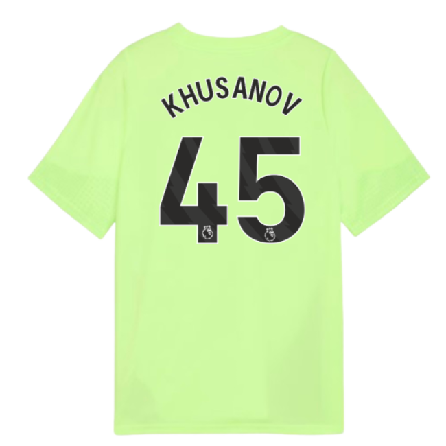 2025-2026 Man City Training Jersey (Fizzy Apple) - Kids (Khusanov 45)