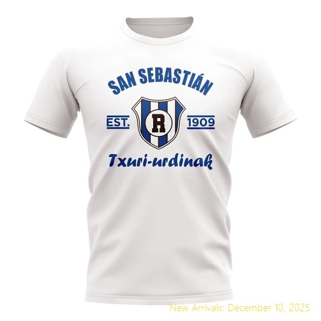 Real Sociedad Established Football T-Premium Quality Shirt (White)