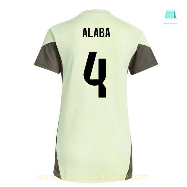 2025-2026 Real Madrid Training Jersey (Almost Lime) - Womens (Alaba 4)