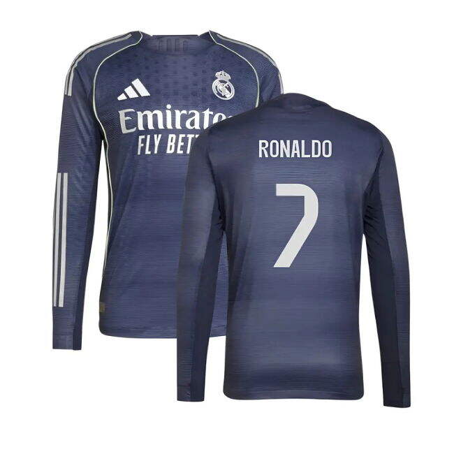 Real Madrid Long Sleeve 2025-2026 Away Shirt - (Men