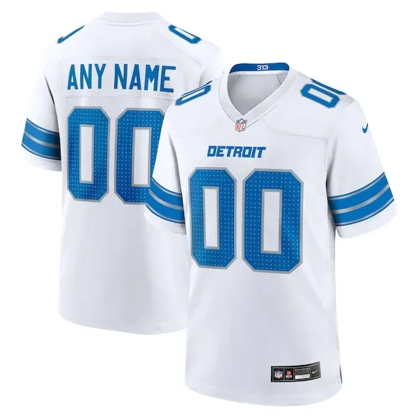 None Detroit Lions Game Jersey - White | NFL Player Jersey | NFL Footb