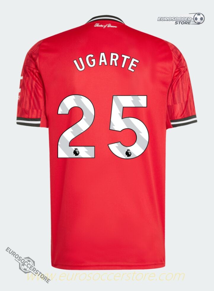 Manchester United 25-26 Season Home Jersey Featuring UGARTE with Number 25