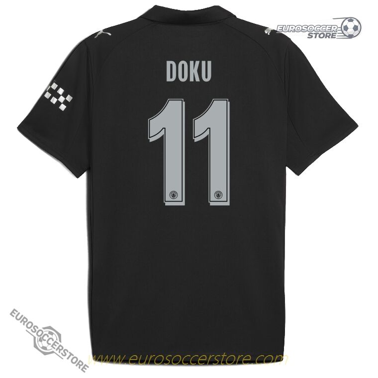 DOKU 11 Manchester City 25-26 UEFA Champions League Away Jersey