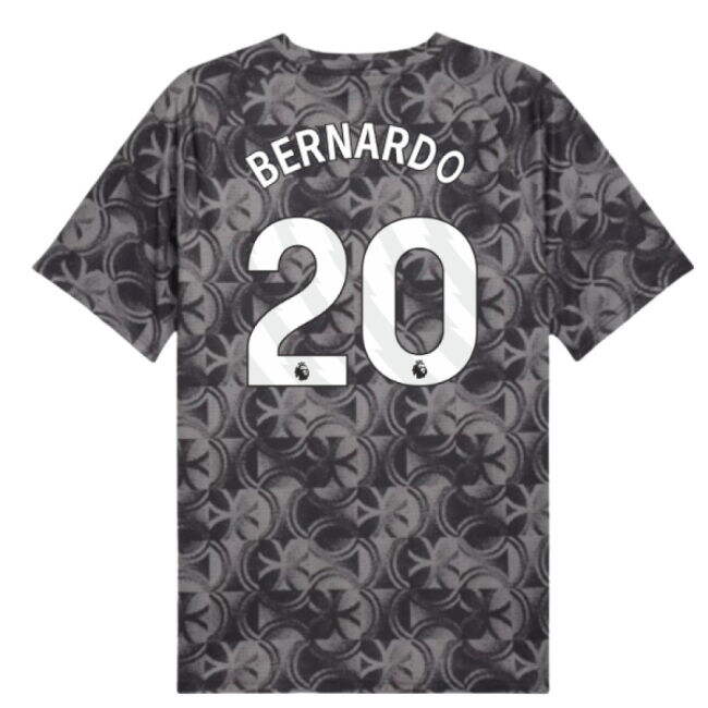 2025-2026 Man City Warm Up Jersey (Black) (Bernardo 20)