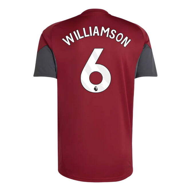Arsenal 2025-20 Training Football Kit Williamson Name & Number L M S