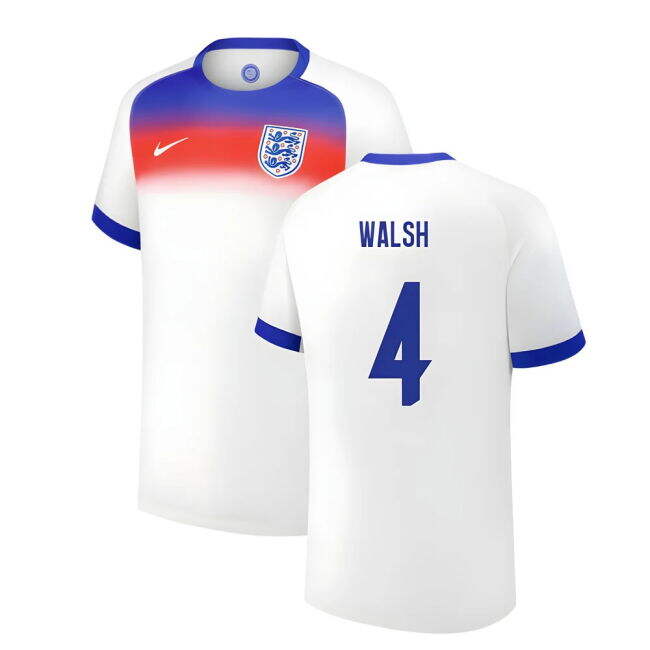 Womens WALSH 4 England Senior Team High Performance Home Player Jersey