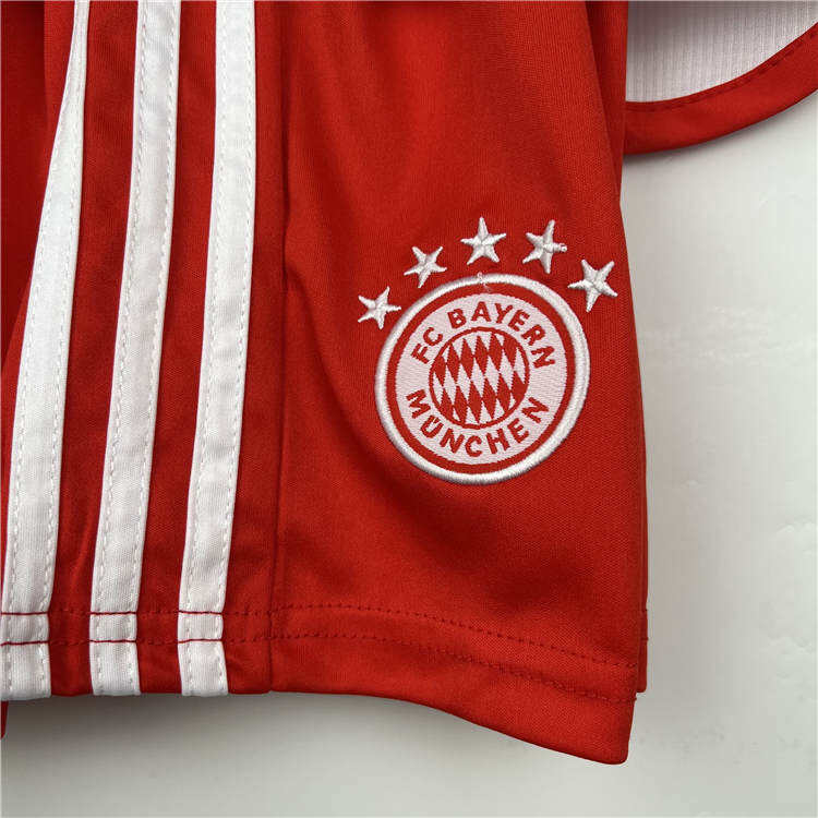 Kids Bayern Munich 2324 Home Suits ShirtShorts - Official Replica