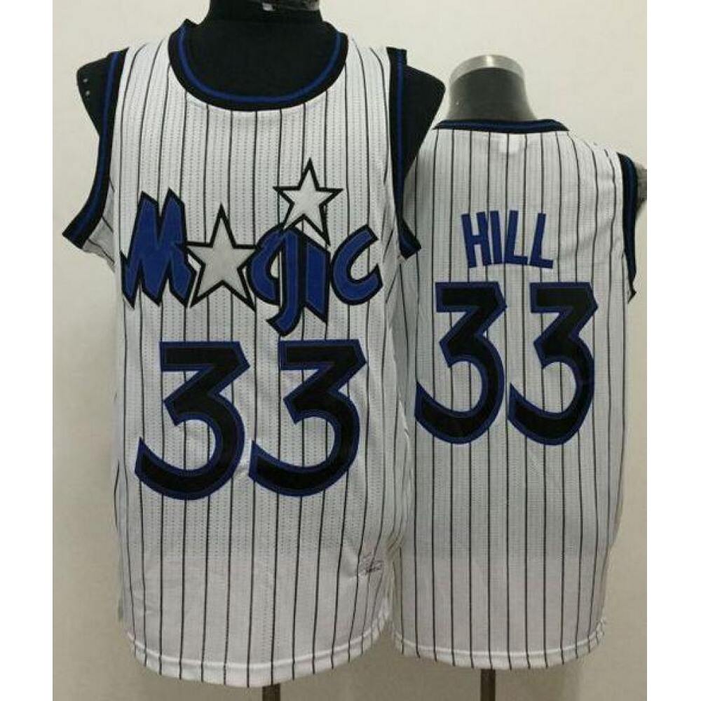 Magic #33 Grant Hill White Throwback Stitched NBA Jersey