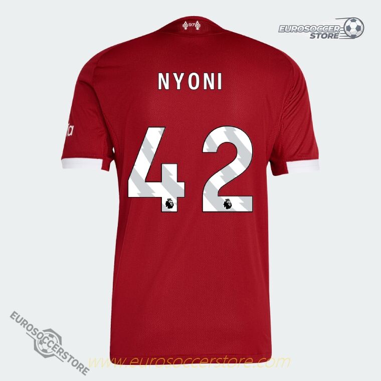 Liverpool Home NYONI 42 Football Jersey 25-26 Season (Player Edition)