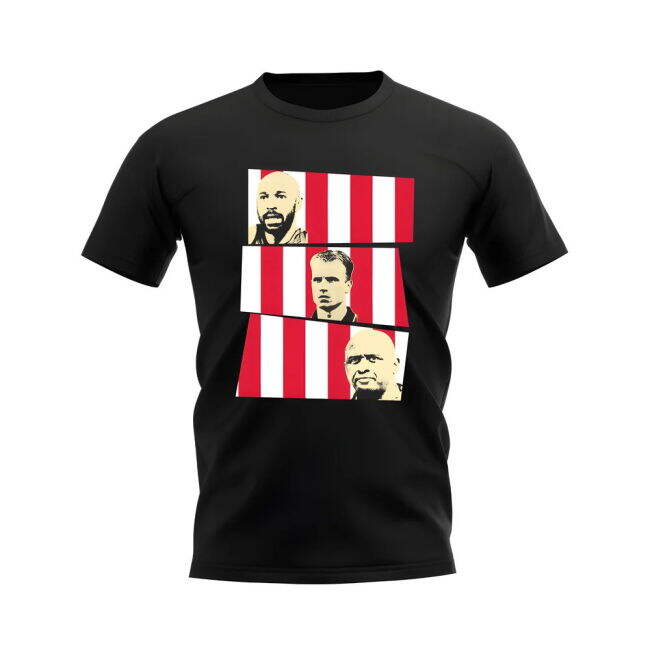 Henry Bergkamp Vieira Arsenal Trio T-Shirt (Black)