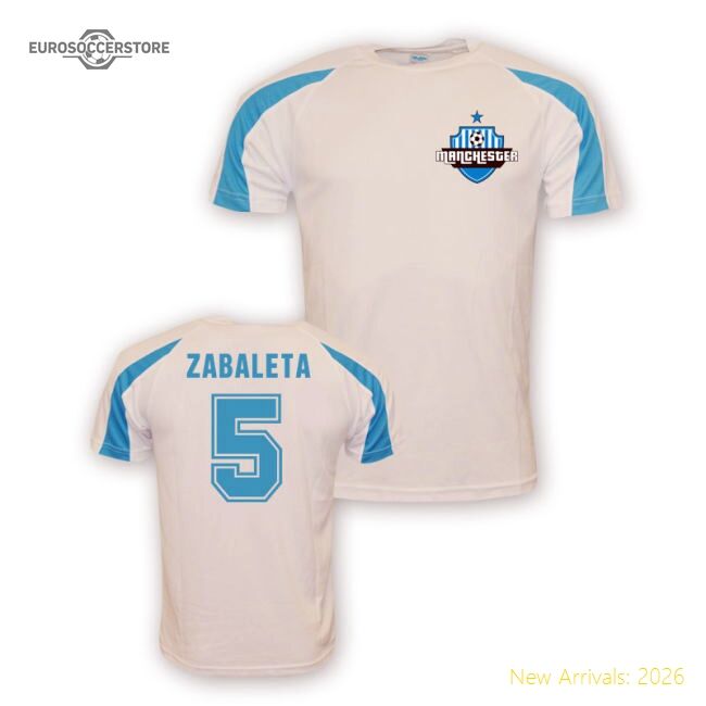 Official Pablo Zabaleta Man City Sports Training Jersey (white)