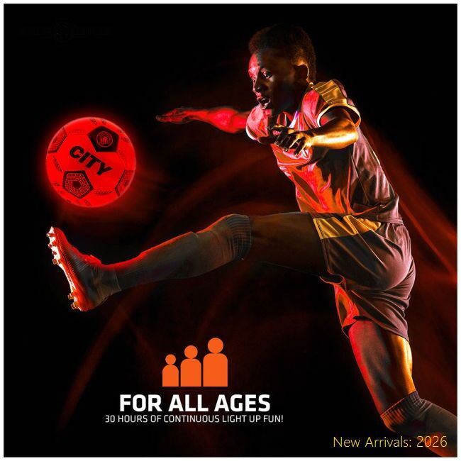 Authentic Manchester City Fc Led Glow Football - Premium Quality