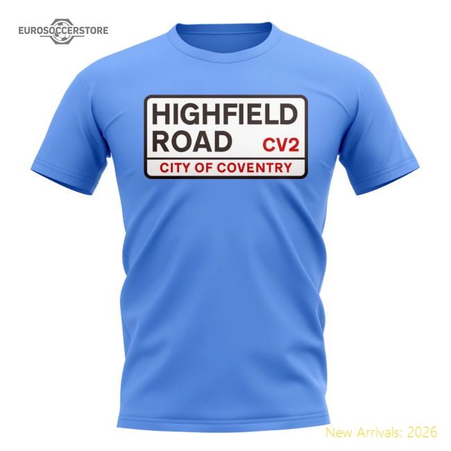 Coventry Highfield Road Street Sign (sky Blue) - Budget-friendly