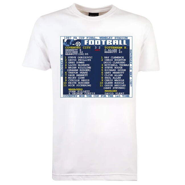 1987 FA Cup Final (Coventry City) Retrotext T-Shirt - White