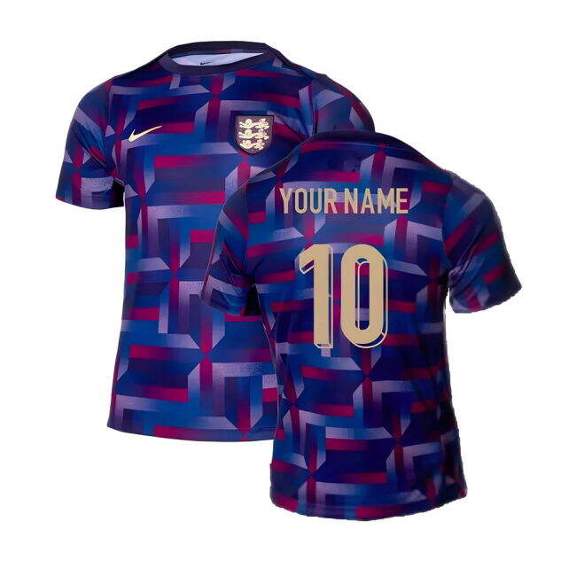 2024-2025 England Academy Pro Pre-Match Shirt (Purple Ink) (Your Name)