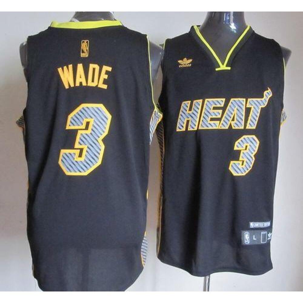 Fan Favorite Rare Men's Miami Heat #3 Dwyane Black Basketball Jersey