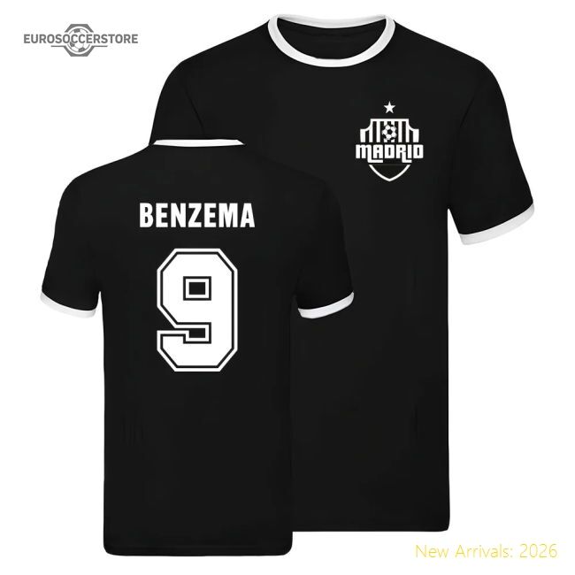 Superior Real Madrid Ringer T-shirt (karim Benzema 9) - Supporter Edition