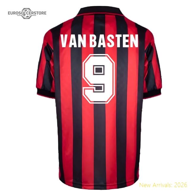 Ac Milan Calcio Italiano Van Basten Home Official Jersey Nike Dri-fit