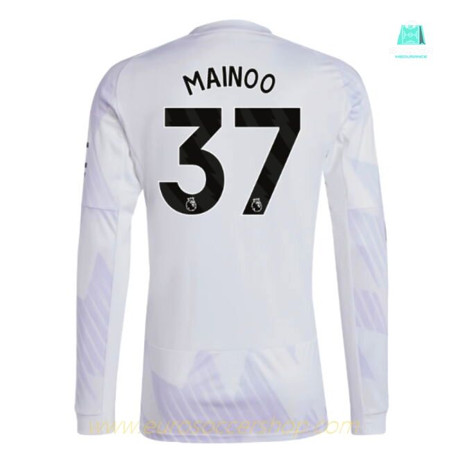 2025-2026 Man Utd Long Sleeve Away Shirt (Mainoo 37)