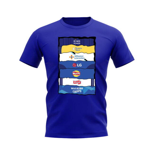 Leicester Sponsor History T-shirt (Royal Blue)