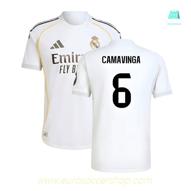 2025-2026 Real Madrid Authentic Home Shirt (Camavinga 6)