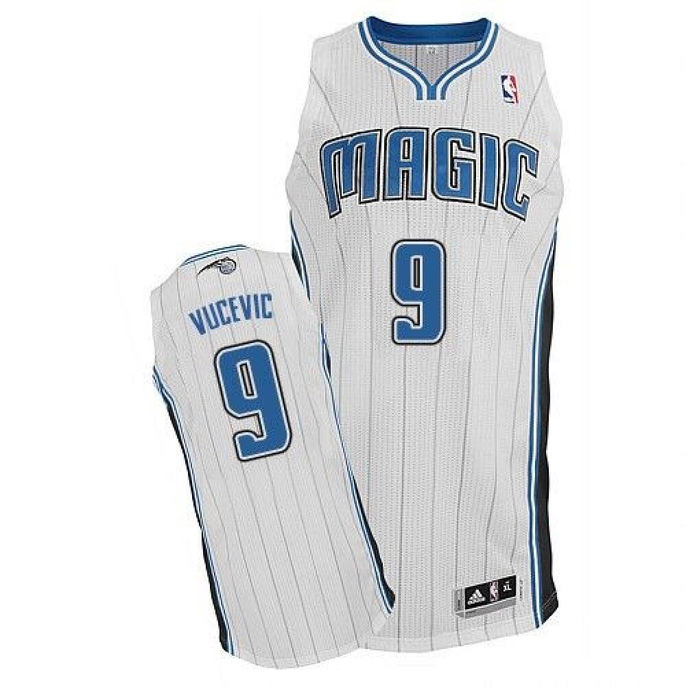 Collector's Item Retro Men's Magic #9 Nikola White Basketball Jersey
