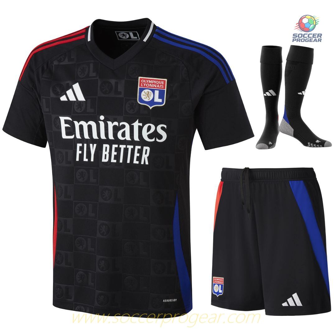 OL Away Youth Jersey Set Soccer Jersey 2024-2025 Season