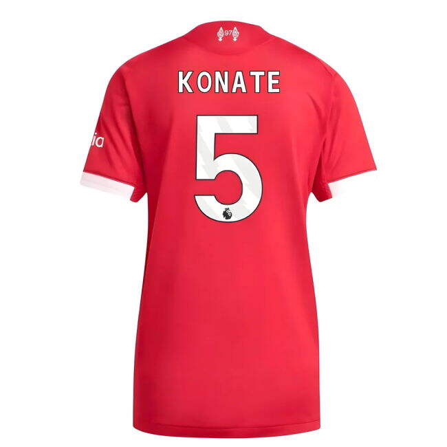 Womens Konate 5 Liverpool Football Club Sophisticated Home Team Kit