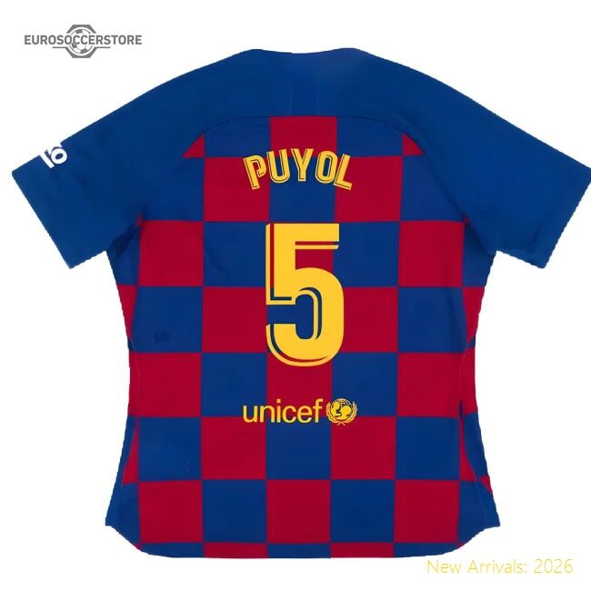 Barcelona Primera Division Puyol Home Authentic Jersey Textile