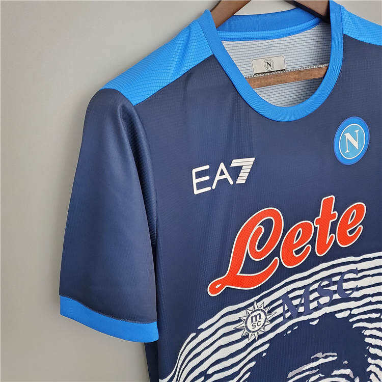 Napoli 21-22 Maradona Commemorative Version Blue Soccer Jersey