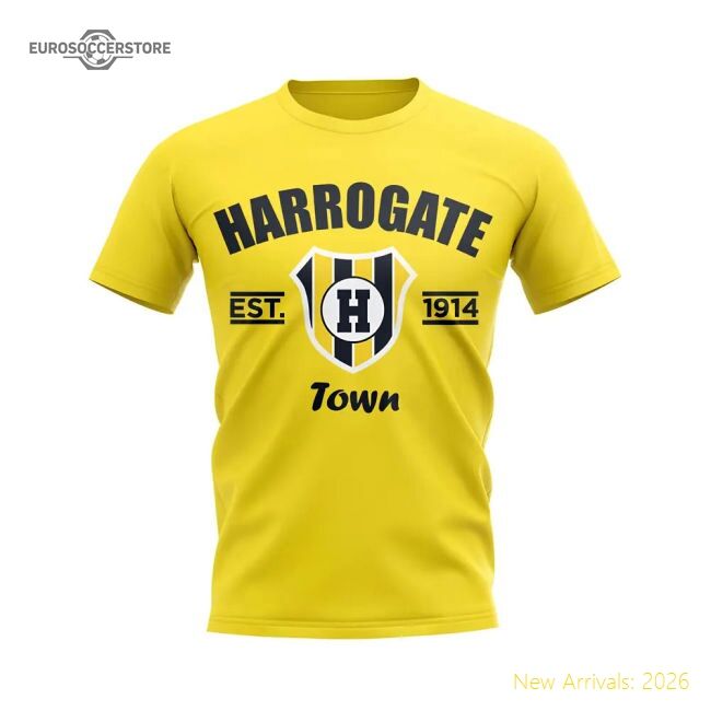 High-quality Harrogate Established Football T-shirt (yellow)