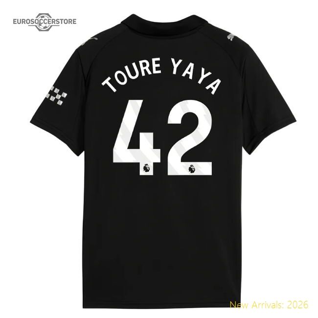 Official 2025-2026 Man City Away Mini Kit (toure Yaya 42) - Premium