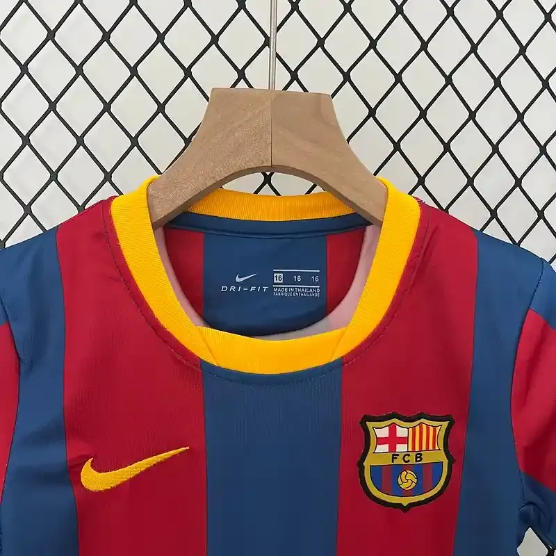 2010-2011 Kids Barcelona Jersey retro kit
