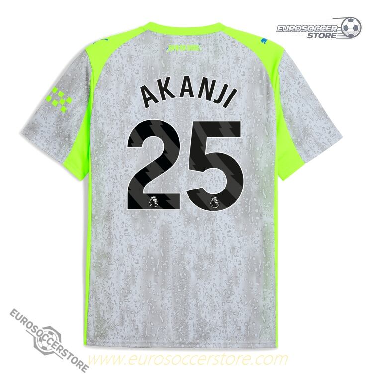 25-26 Season Manchester City Third Kit AKANJI Number 25 Jersey