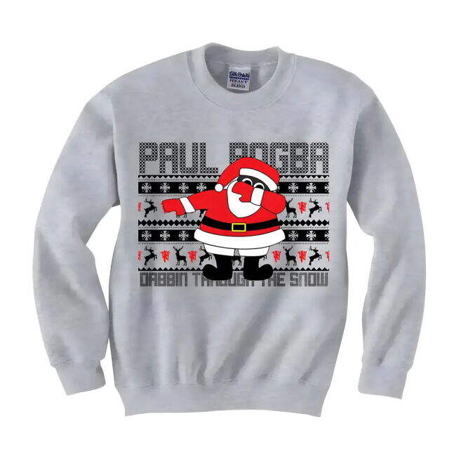 Paul Pogba Christmas Dabbin Jumper (Grey)