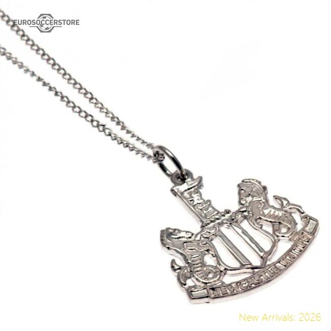Official Newcastle United Fc Sterling Silver Pendant & Chain
