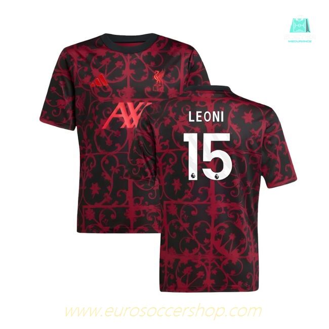 2025-2026 Liverpool Pre-Match Shirt (Black) - Kids (Leoni 15)