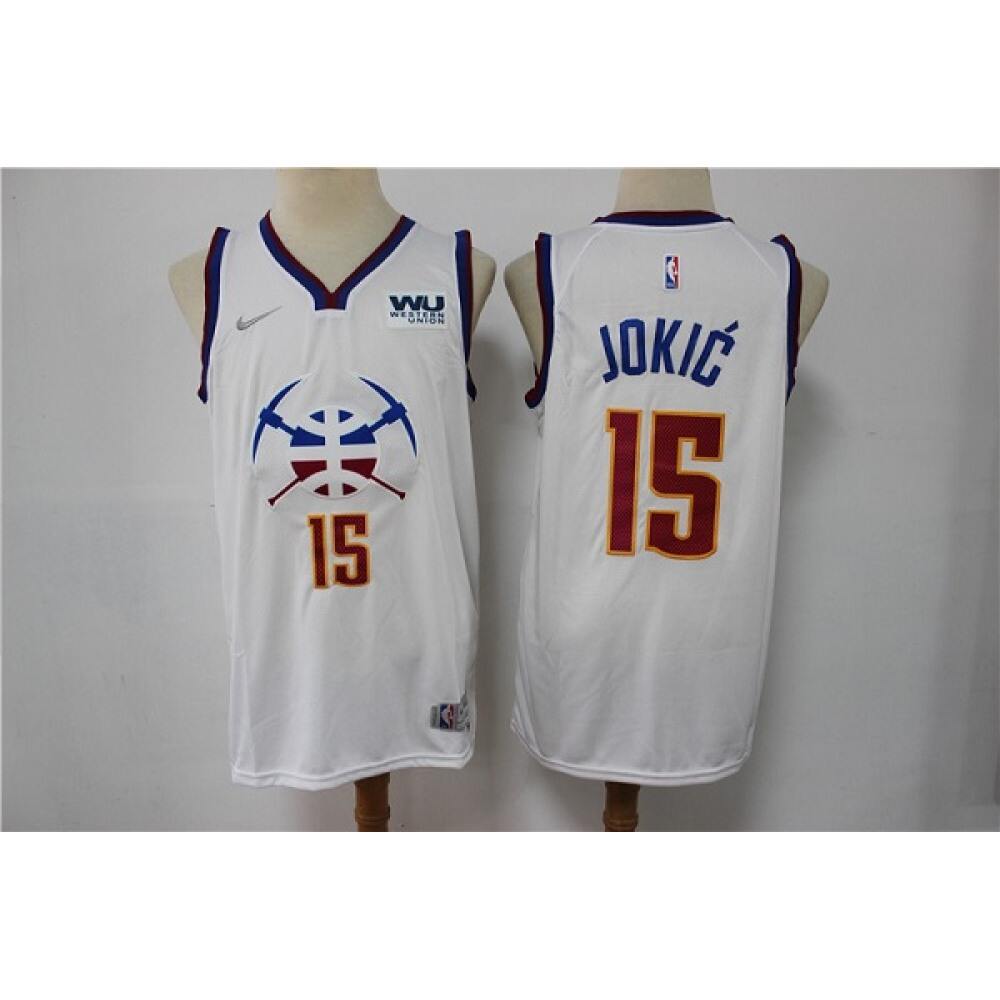 Pro Grade Denver Nuggets Nikola Jokic15 Jersey - White - Fan Favorite