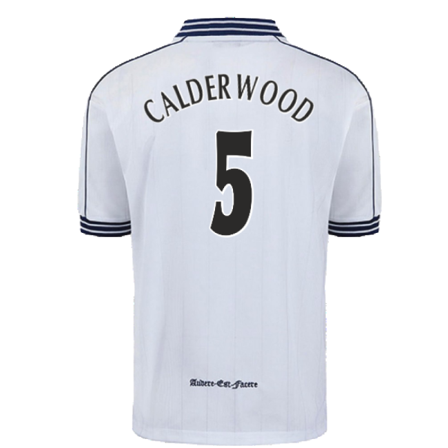 Devoted Spurs Tottenham Home Pony Retro Shirt Calderwood #5 Superi...