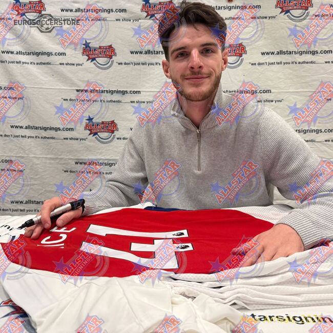 Premium Arsenal Fc Rice Signed Shirt (framed) - Premium Quality