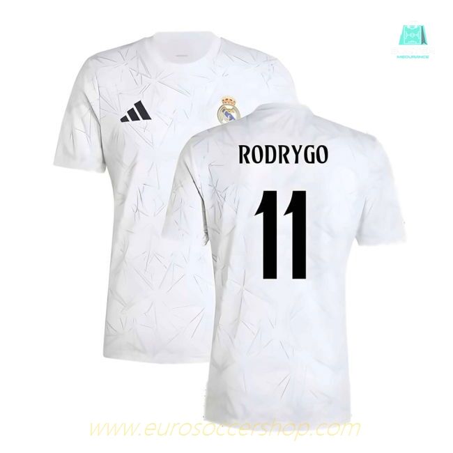 2024-2025 Real Madrid Pre-Match Shirt (White) (Rodrygo 11)